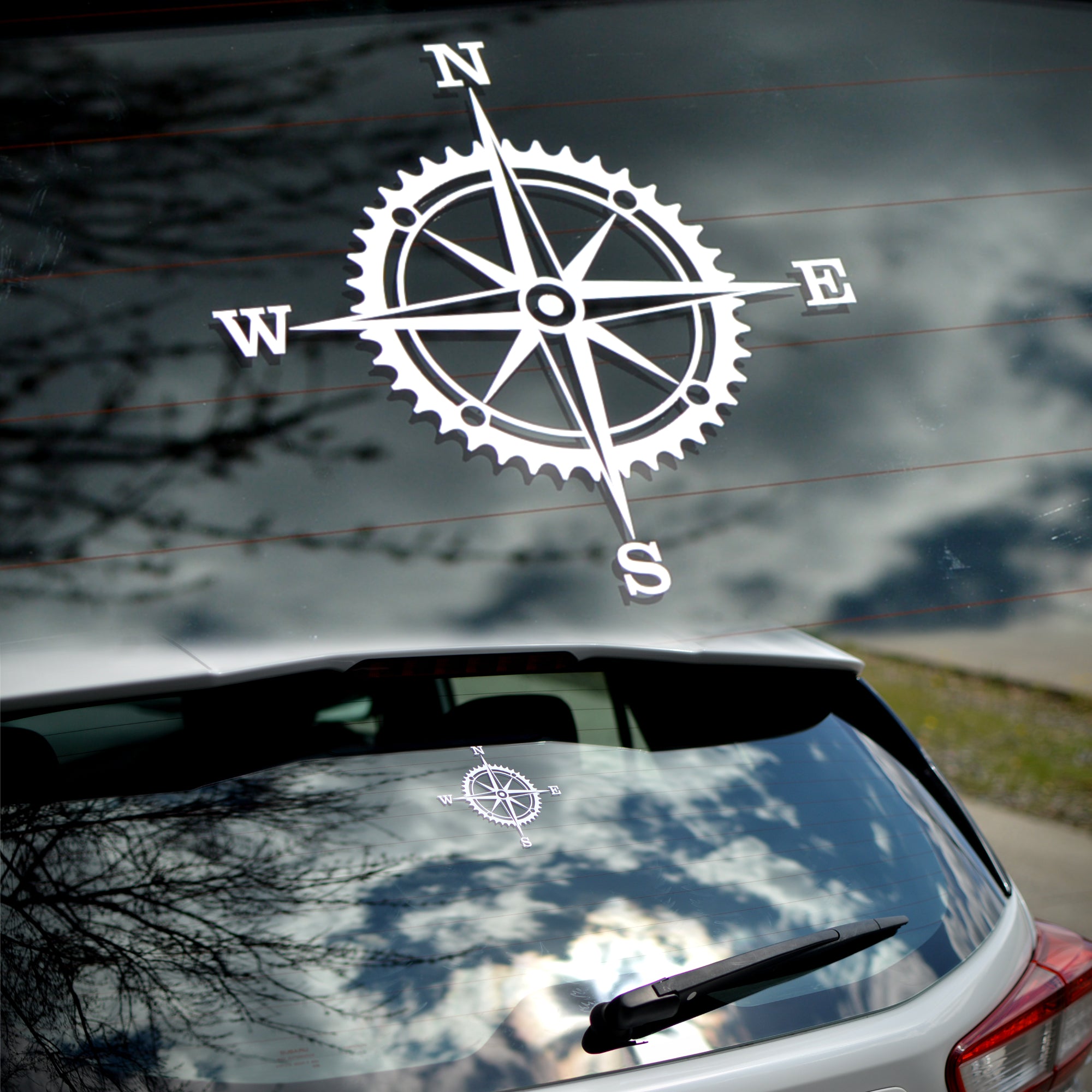 Bike compass decal